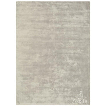 Katherine Carnaby Chrome Luxury Modern Plain Distressed Tonal Metallic Shimmer Hand-Woven High-Density Heavyweight Soft Textured Silky Viscose Silver Grey Rug-Asiatic Carpets-Rug Love - The Most Loved Rug Store